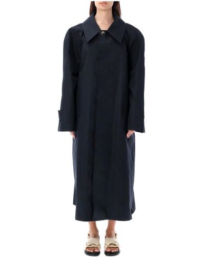 Marni Schwarzer baumwoll-dustercoat oberbekleidung