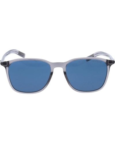 Montblanc Stilvolle sonnenbrille mit einheitlichen gläsern - Blau