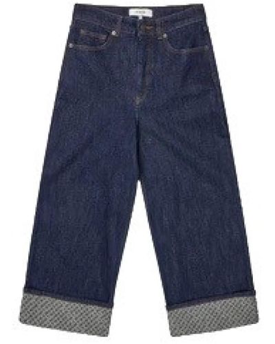 Munthe Jeans > cropped jeans - Bleu
