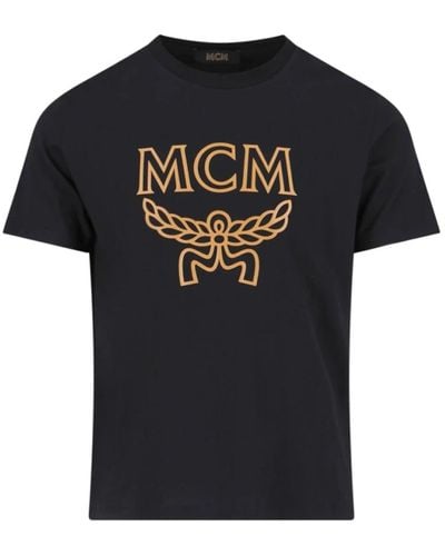 MCM Es Logo T-Shirt für Männer - Schwarz
