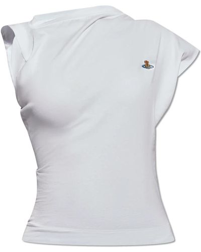 Vivienne Westwood Camiseta asimétrica hebo - Blanco
