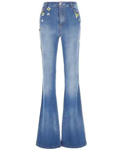 Ermanno Scervino Jeans > flared jeans - Bleu