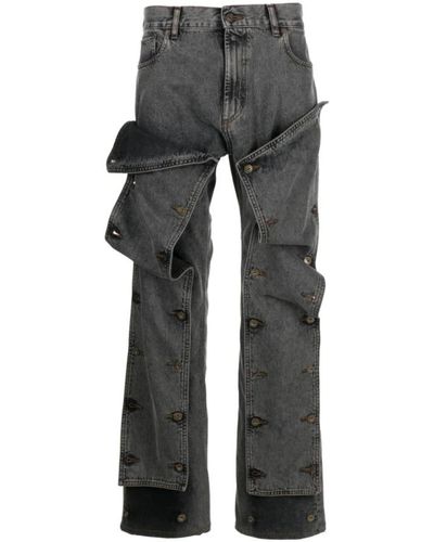 Y. Project Wide Jeans - Gray