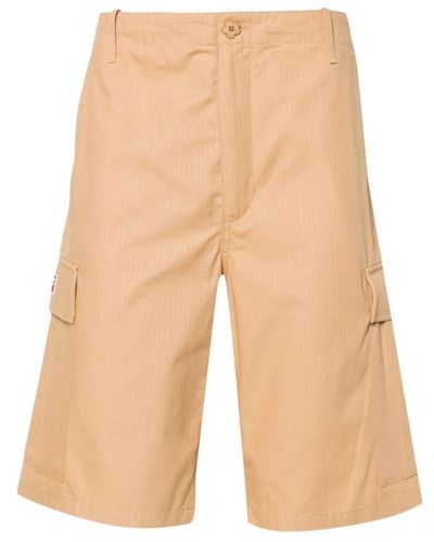KENZO Casual shorts,beige shorts,beige cargo shorts mit 'boke flower' design, bermuda shorts mit beigem logo - Natur