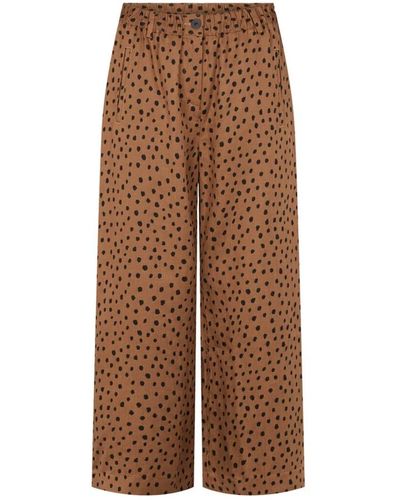 LauRie Wide trousers - Braun