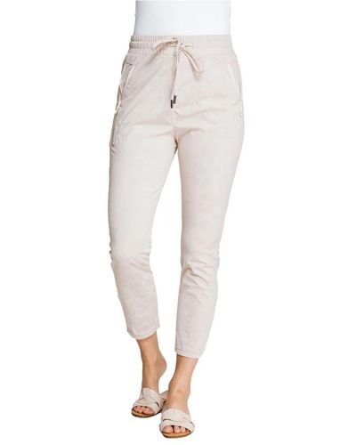 Zhrill Trousers > slim-fit trousers - Blanc
