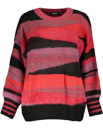 Desigual Round-neck knitwear - Rojo