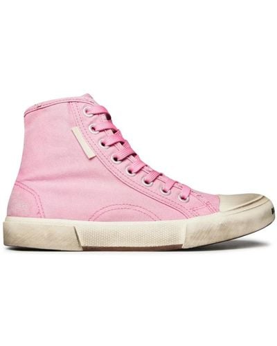 Balenciaga Zerstörte stoff hi-top sneakers - Pink