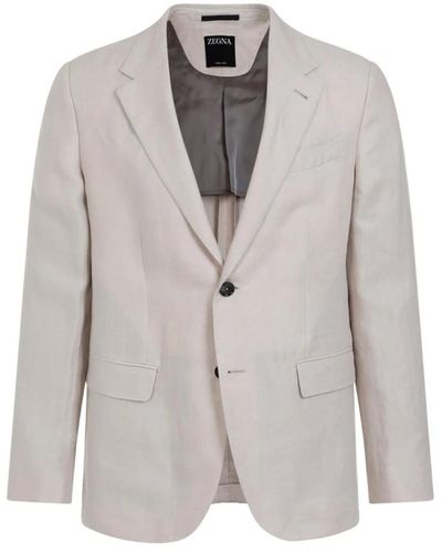 Zegna Linen jacket ss24 - Grau