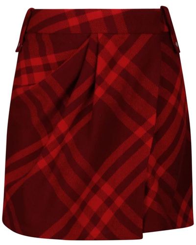 Burberry Short Skirts - Red