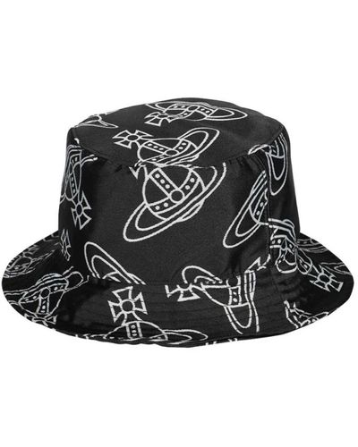 Vivienne Westwood Luxuriöser logo bucket hat - Schwarz