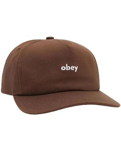 Obey Chapeaux bonnets et casquettes - Marron