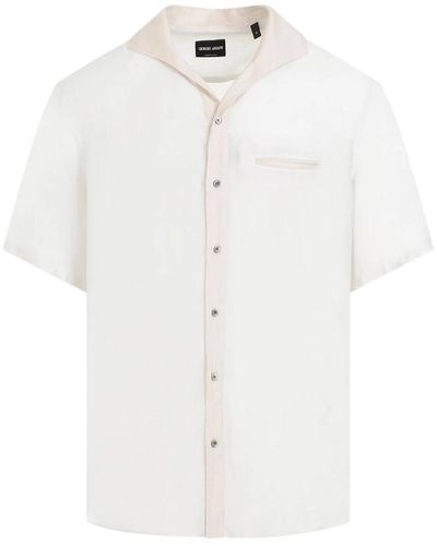 Giorgio Armani Short Sleeve Shirts - White