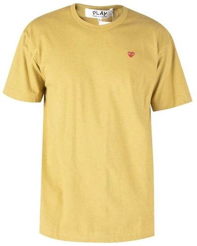 COMME DES GARÇONS PLAY T-Shirts - Yellow