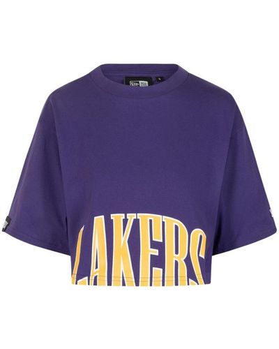 KTZ La lakers nba team wordmark crop t-shirt - Viola