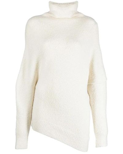 Proenza Schouler Beige boucle turtleneck sweater,sweatshirts - Weiß