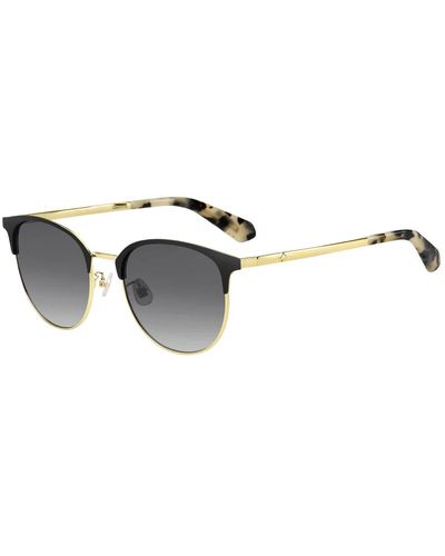 Kate Spade Black gold/dark grey shaded sunglasses - Metálico