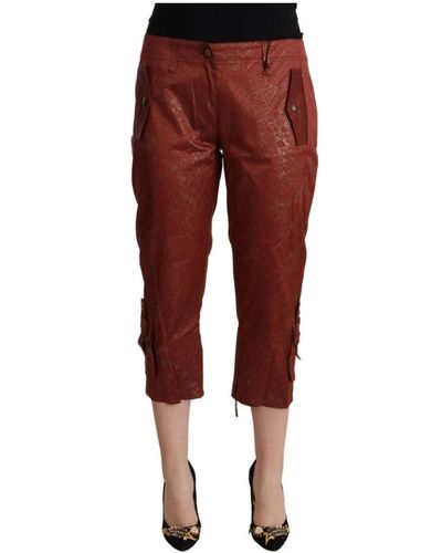 Just Cavalli Cropped Pants - Red