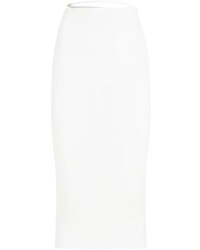 Jacquemus Falda midi blanca con tejido de punto - Blanco