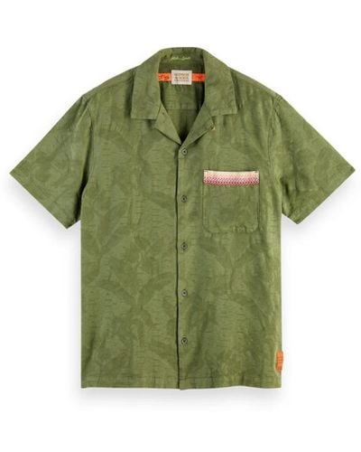 Scotch & Soda Short Sleeve Shirts - Green