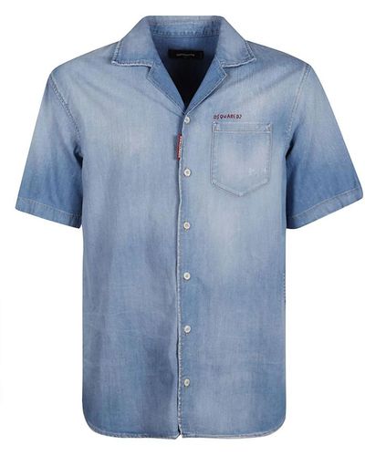DSquared² Short Sleeve Shirts - Blue