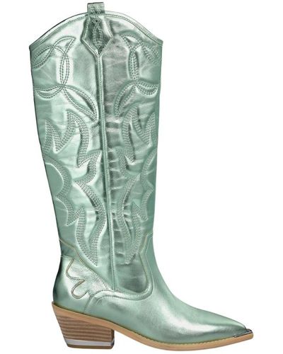 Alma En Pena. Cowboy Boots - Green