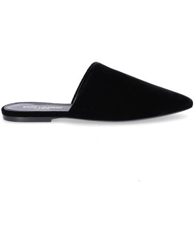 Saint Laurent Slip On Shoes Bliss Velvet Black