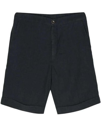 Peserico Bermuda shorts aus mitternachtsblauem leinen - Schwarz