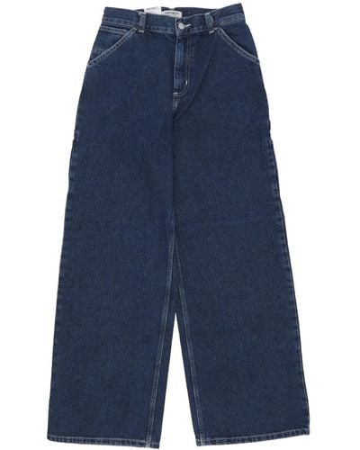 Carhartt Blaue stone washed jeans für frauen