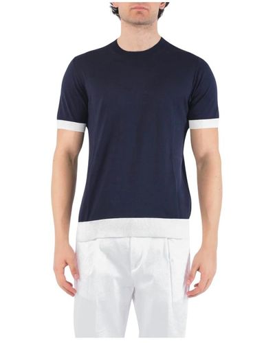 Paolo Pecora T-shirt in seta - Blu