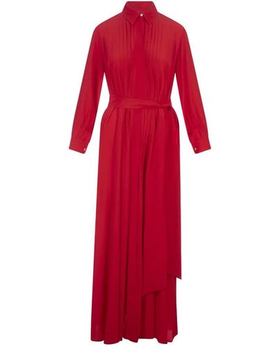Kiton Shirt Dresses - Red