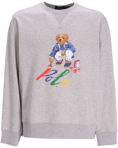 Ralph Lauren Bestickter 'polo bear' sweatshirt - Grau