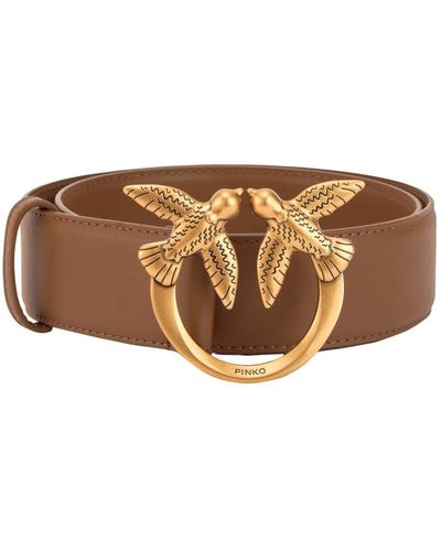 Pinko Cinturón marrón con logo
