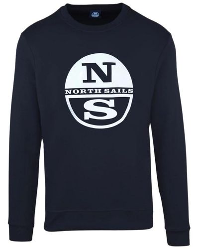 North Sails Baumwollmischung rundhalsausschnitt sweatshirt - Blau