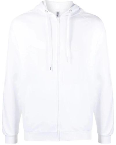 Moschino Sweatshirts & hoodies > zip-throughs - Blanc