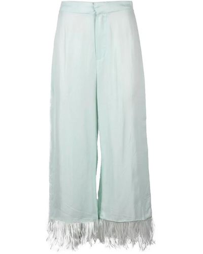 WEILI ZHENG Women sage green pants - Azul