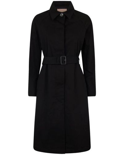 Twin Set Belted Coats - Black