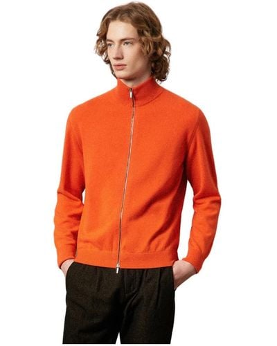 Massimo Alba Sweatshirts & hoodies > zip-throughs - Orange