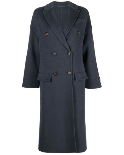 Brunello Cucinelli Belted coats - Blu