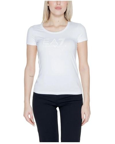 EA7 T-shirt frühling/sommer kollektion baumwollmischung - Weiß