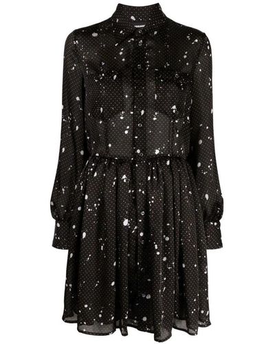 DSquared² Micro Pois Dress - Black