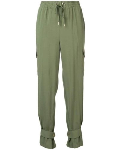 Twin Set Pantaloni cargo con taglio affusolato - Verde