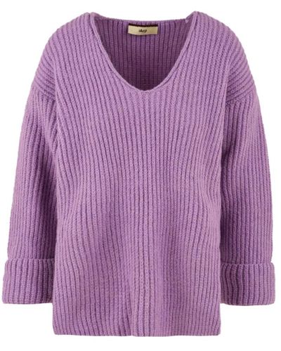 Akep Knitwear > v-neck knitwear - Violet