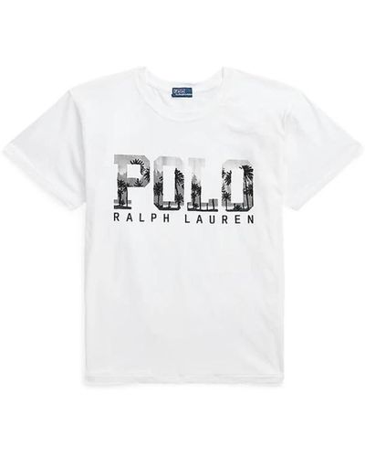 Ralph Lauren Polo t-shirt mit kurzen ärmeln - Weiß