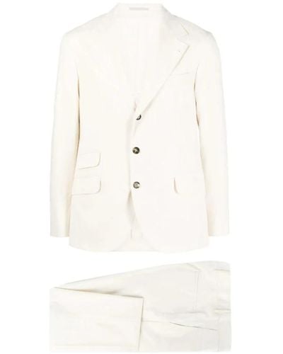Brunello Cucinelli Single Breasted Suits - White