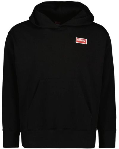 KENZO Logo hoodie oversize - Schwarz