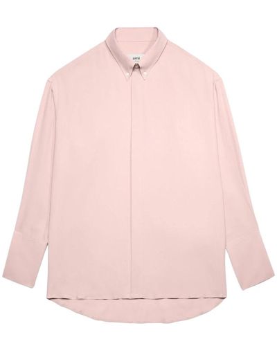 Ami Paris Camicia oversize rosa polvere