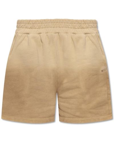 Woolrich Pantalones cortos de sudor de cintura alta - Neutro