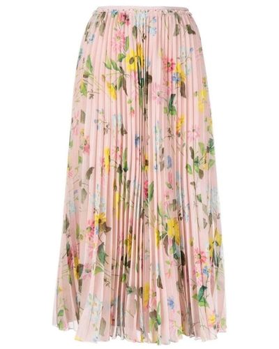 RED Valentino Gonna midi plissettata - Rosa