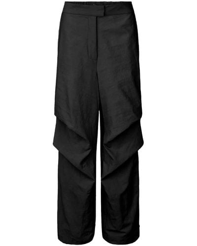 Rabens Saloner Straight trousers - Negro